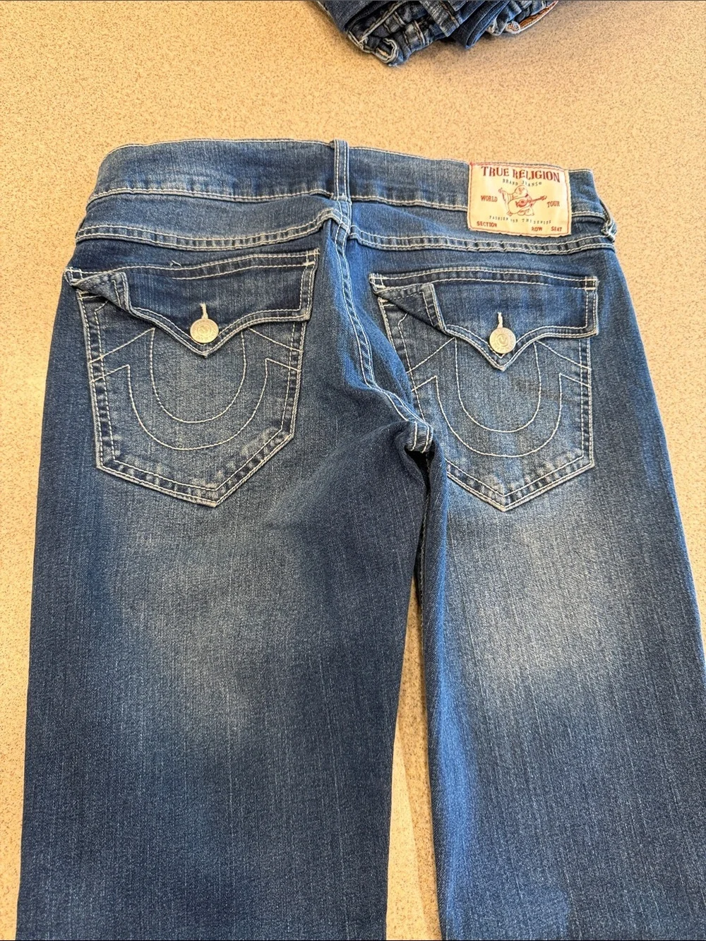 True Religion Blue Ricky Relaxed Straight size 30X33 no distressing